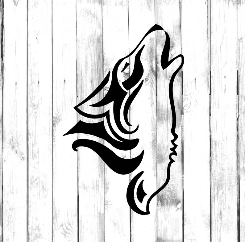 Howling Wolf Di Cut Decal