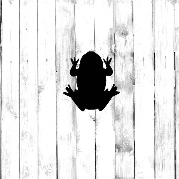 Fat Green Tree Frog Silhouette - Di Cut Decal - Home/Laptop/Computer/Truck/Car Bumper Sticker Decal