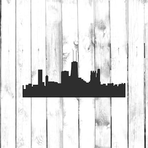 Chicago Skyline - Silhouette Skyline della città - Decalcomania per auto/camion/casa/computer/laptop/telefono