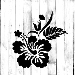 Hawaiian Hibiscus Flower Decal - Di Cut Decal - Home/Laptop/Computer/Truck/Car Bumper Sticker Decal