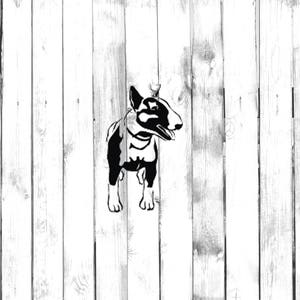 Bull Terrier Dog Decal - Di Cut Decal - Home/Laptop/Computer/Truck/Car Bumper Sticker Decal