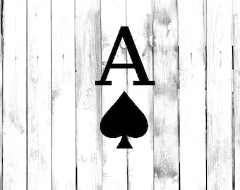 Ace of Spades Decal - Di Cut Decal - Home/Laptop/Computer/Truck/Car Bumper Sticker Decal