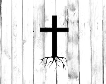 Rooted In The Cross - Car/Truck/Home/Laptop Decal