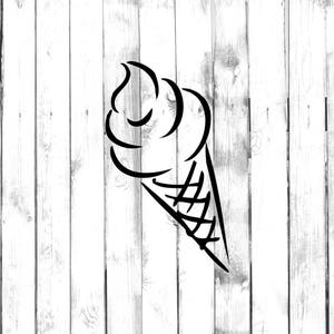Ice Cream Cone Decal - Di Cut Decal - Home/Laptop/Computer/Truck/Car Bumper Sticker Decal