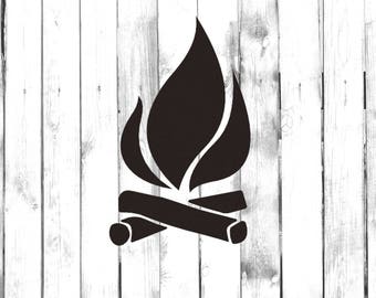 Camp Fire Symbol - Di Cut Decal - Car/Truck/Home/Phone/Computer/Laptop Decal