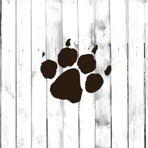 Paw Print with Claws - Di Cut Decal - Car/Truck/Home/Laptop/Computer/Yeti/Tumbler/Macbook/Phone Decal