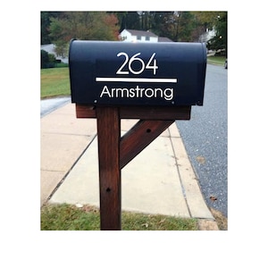 Custom Mailbox Numbers and Last Name - Car/Truck/Home/Laptop/Computer/Phone Decal