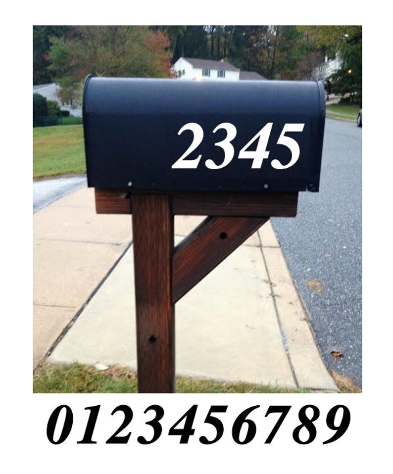 Mailbox Address Number Stickers cost is for up to 4 Etsy