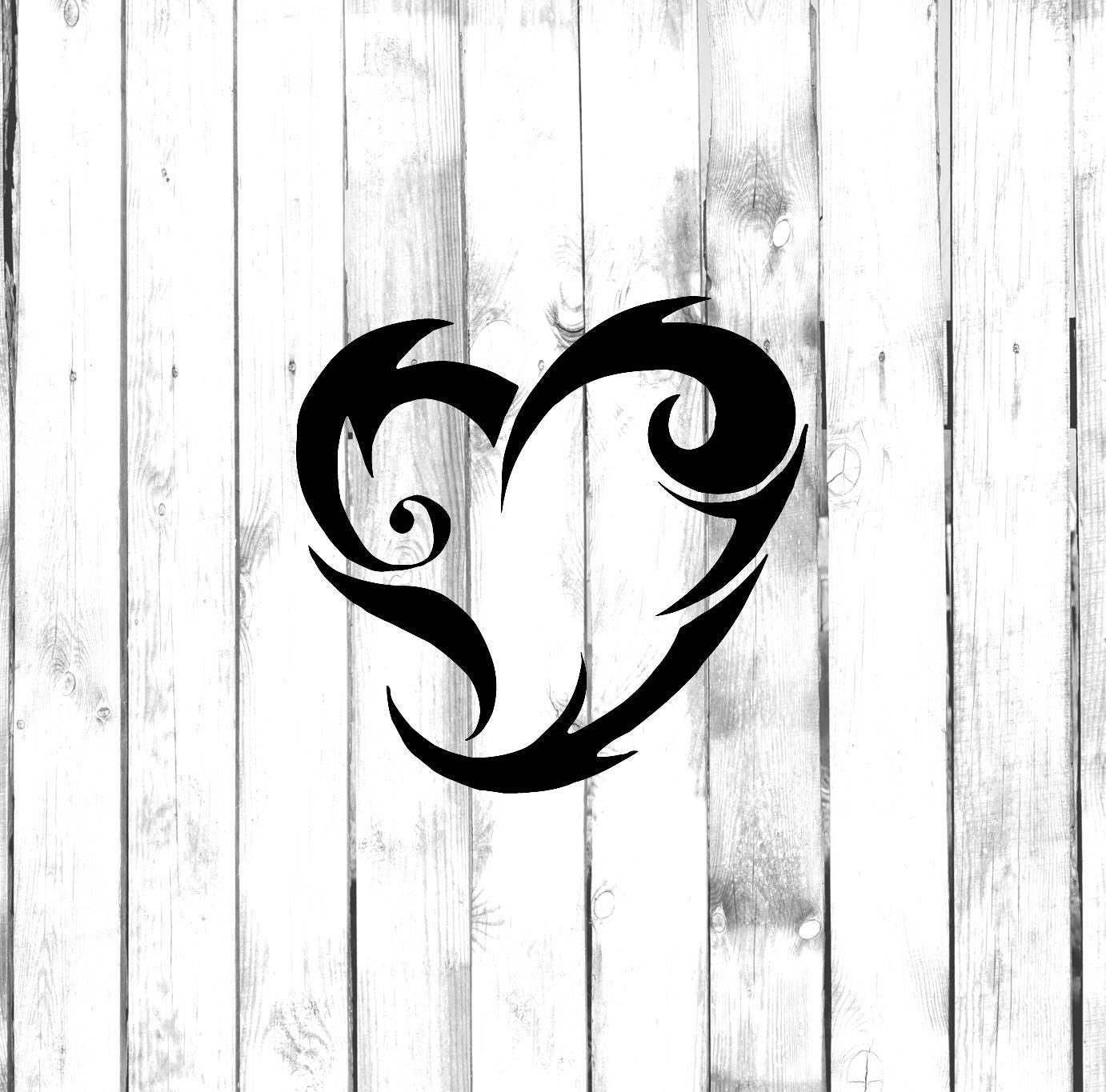 Tribal Heart Tattoos - Etsy Sweden Tribal Heart Tattoos - Etsy Sweden