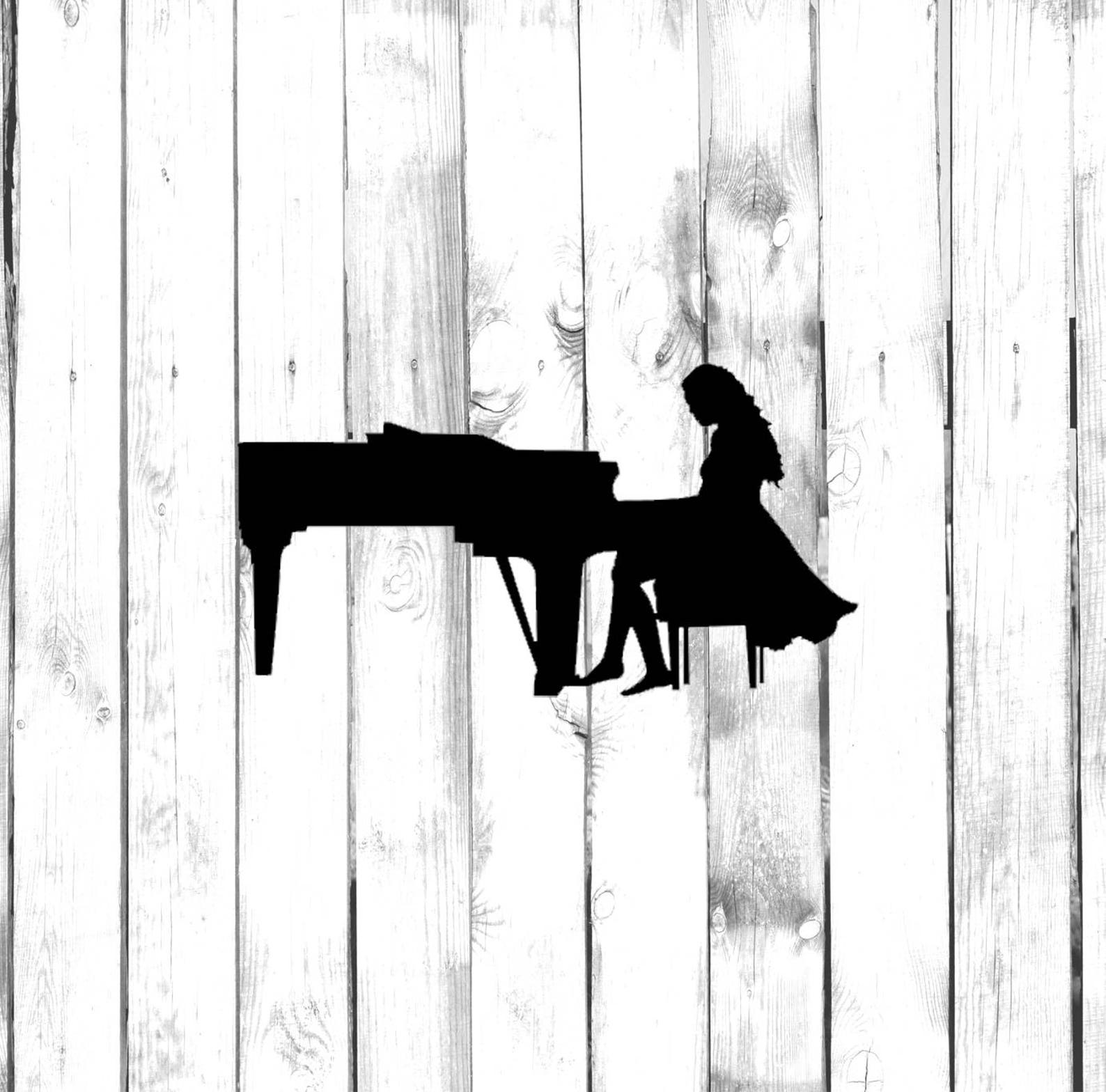 Девочка за пианино рисунок