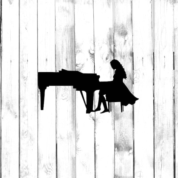 Young Girl Playing Piano - Car/Truck/Home/Computer/Laptop/Phone/Yeti/Tumbler Decal