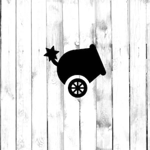 Mini Cannon - Di Cut Decal - Car/Truck/Home/Laptop/Computer/Phone Decal