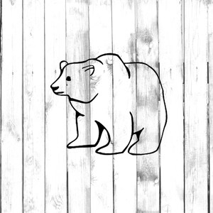 Polar Bear Decal - Bear Outline Vinyl Decal - Di Cut Decal - Home/Laptop/Computer/Truck/Car Bumper Sticker Decal