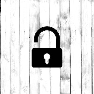 Unlocked Key Lock Decal - Di Cut Decal - Home/Laptop/Computer/Truck/Car Bumper Sticker Decal