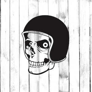 Schädel Kopf mit Motorradhelm - Hellraiser - Auto/LKW/Zuhause/Laptop/Computer/Telefon Aufkleber