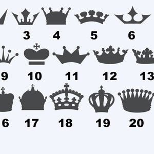 King's Crowns - 21 opties - Home/Laptop/Computer/Telefoon/Auto Bumper Sticker Sticker