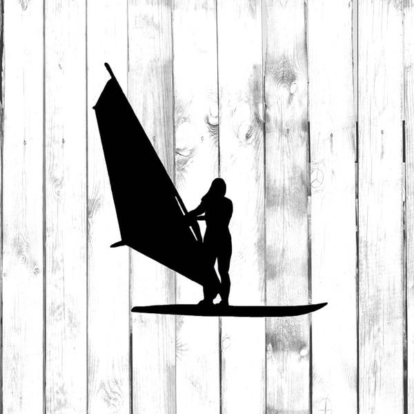 Woman Windsurfing Silhouette - Car/Truck/Computer/Home/Laptop/Phone Decal