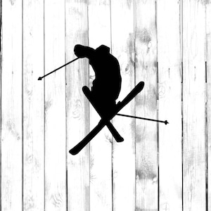 Skiing Freestyle, Crossed Skis - Car/Truck/Home/Laptop Decal
