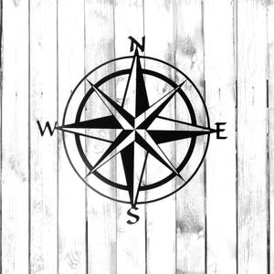 Compass - North East South West - Di Cut Decal - Home/Laptop/Computer/Truck/Car Bumper Sticker Decal