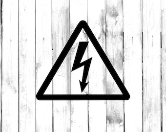 High Voltage Symbol - Yeti/Tumbler/Car/Truck/Home/Laptop/Computer/Phone Decal