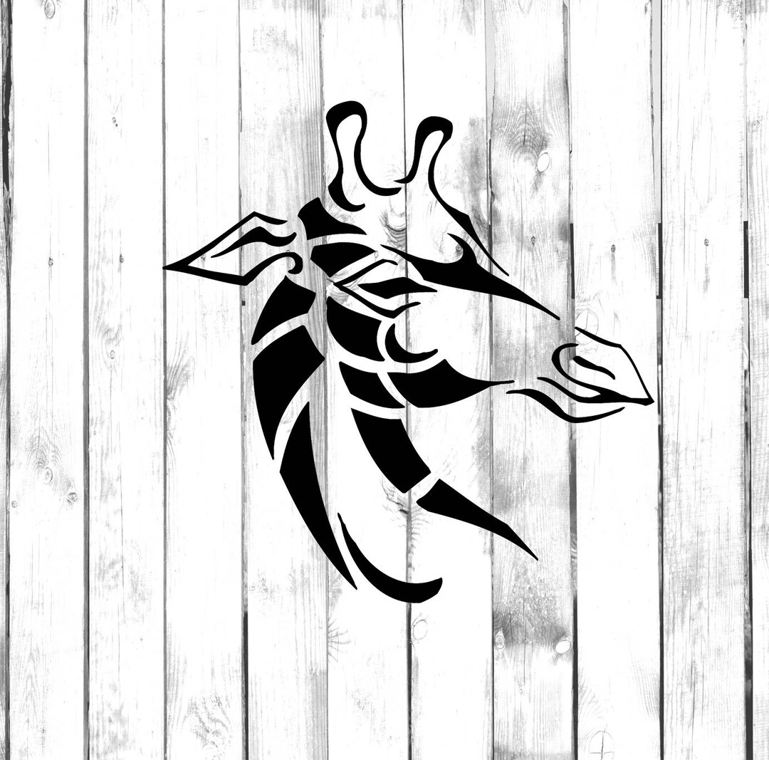 Giraffe Decal Sticker Wild Giraffe Head Di Cut Decal Home/laptop ...