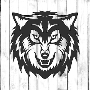 Growling Wolf Head - Di Cut Decal - Car/Truck/Home/Laptop/Computer/Phone Decal