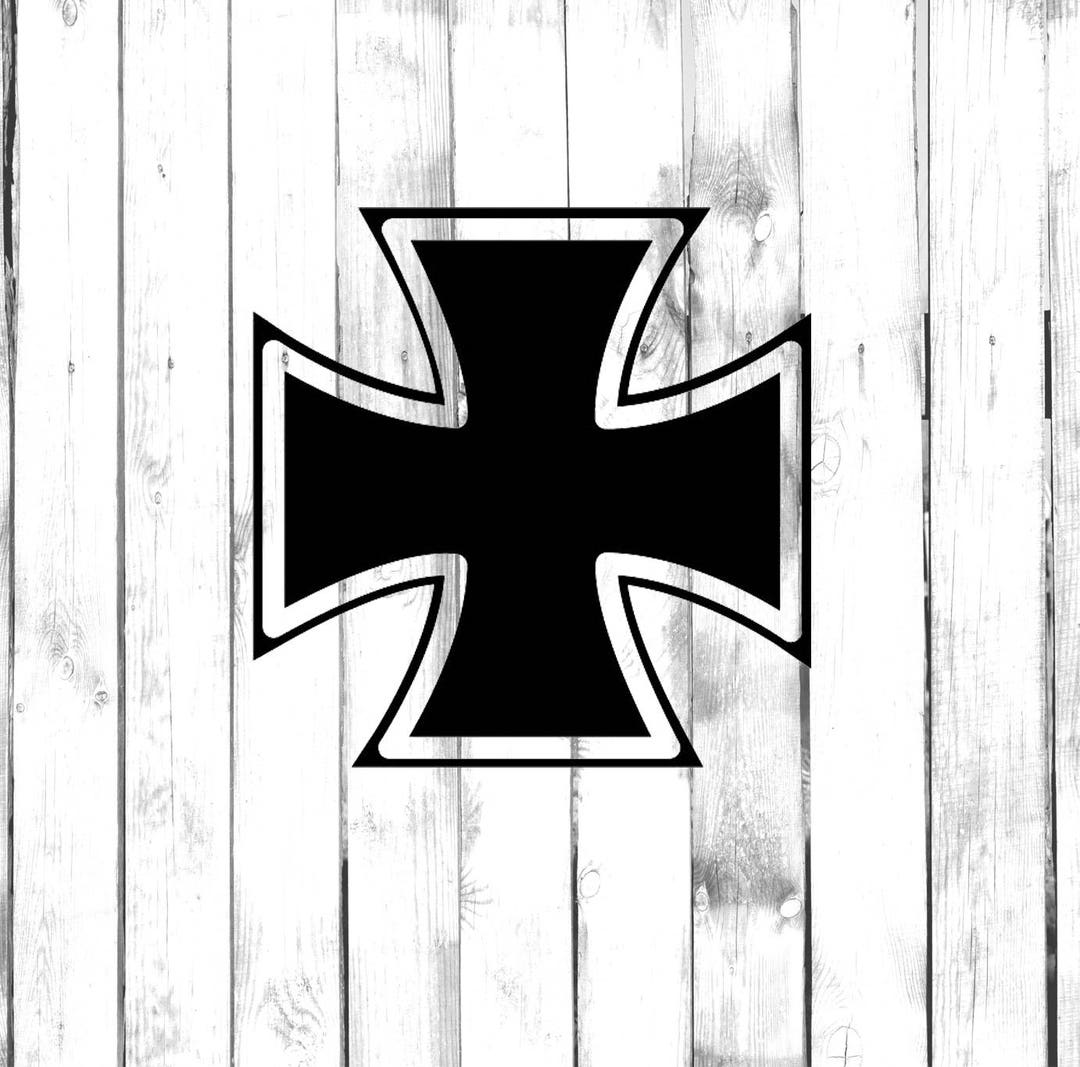 Iron Cross Decal Vinyl Decal Di Cut Decal