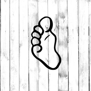 Barefoot Decal - Di Cut Decal - Home/Laptop/Computer/Truck/Car Bumper Sticker Decal