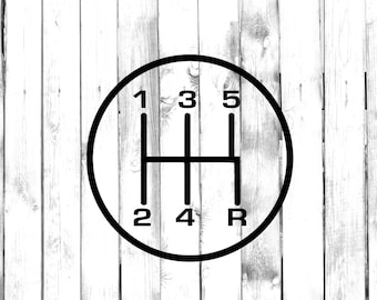 5 Speed Gear - Stick Shift - Handmatige Auto Gear Shift Diagram - Auto/vrachtwagen/Laptop/Computer/Telefoon/Home Decor/Bumper Sticker - Vinyl Decal