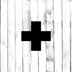 Medical Cross Decal - First Aid Decal - Di Cut Decal - Home/Laptop/Computer/Truck/Car Bumper Sticker Decal