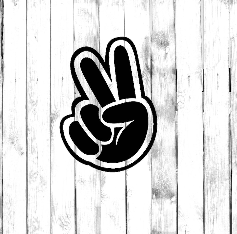 simple hand peace sign