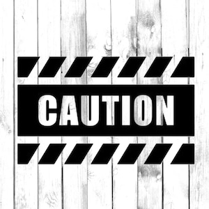 Caution Sign Decal - Yeti/Tumbler/Water Bottle/Car/Laptop/Truck/Phone/Computer/Home Decal