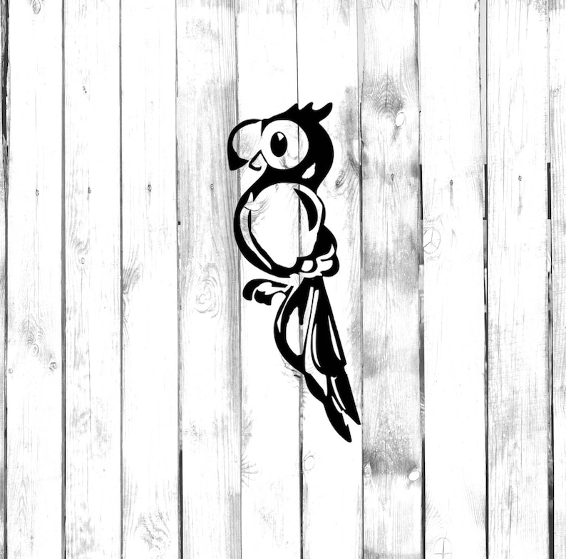HomePhoneComputerLaptopCar Bumper Sticker Decal Perched Parrot