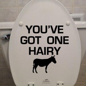 You&#39;ve Got One Hairy @ss, Toilet Seat Sticker - Bathroom/Home Decor Decal (8&quot; x 8&quot;)
