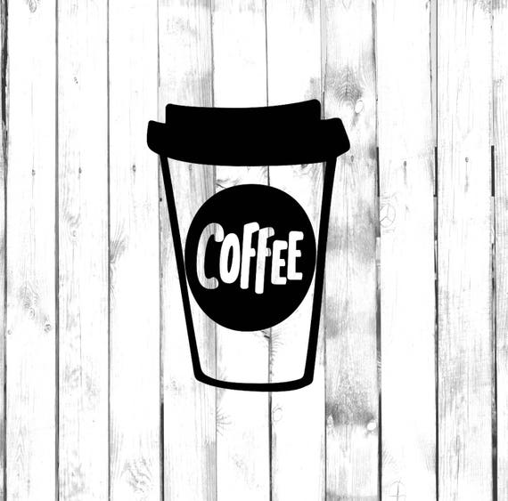 Black coffee sticker decal 4 x 4