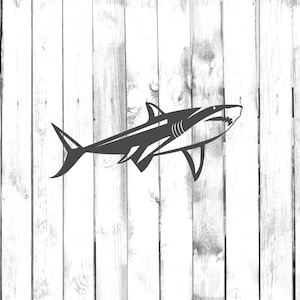 Thin Great White Shark - Di Cut Decal - Car/Truck/Home/Phone/Laptop/Computer Decal