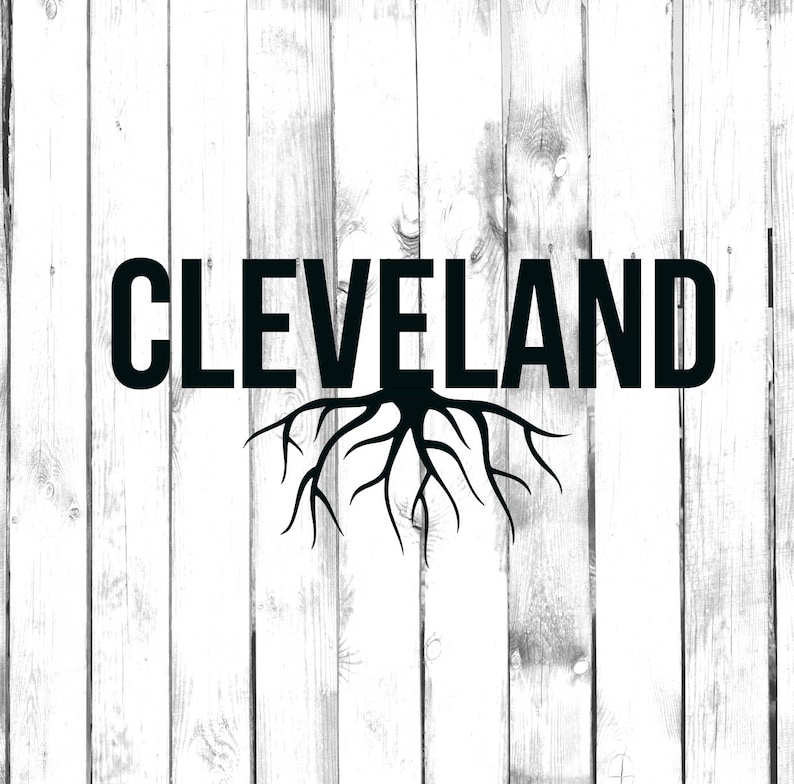 Homegrown CarTruckHomeLaptopComputerYetiTumblerMacbookPhone Decal Rooted in Cleveland Di Cut Decal