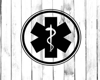 Medical Symbol - Aesclepius Wand - Di Cut Decal - Home/Laptop/Computer/Truck/Car Bumper Sticker Decal