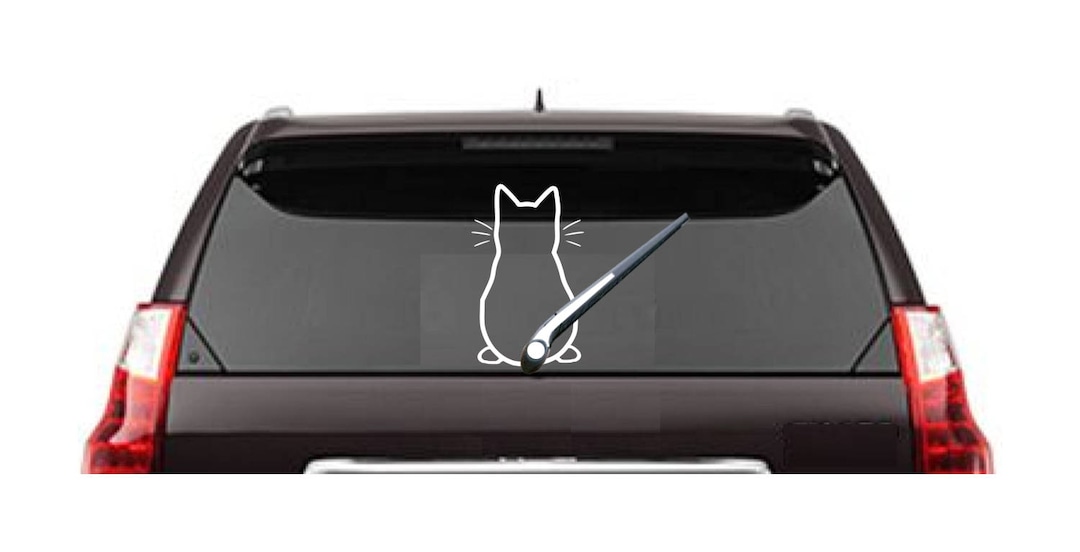 Iprokiu Adesivo per auto con cane cucciolo di animale adesivo per tergicristallo posteriore per auto divertente cane che si muove coda che sventola, decalcomania per lunotto posteriore, decalcomania