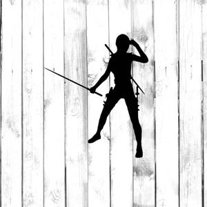 Female Ninja Silhouette - Di Cut Decal - Car/Truck/Home/Laptop/Computer Decal