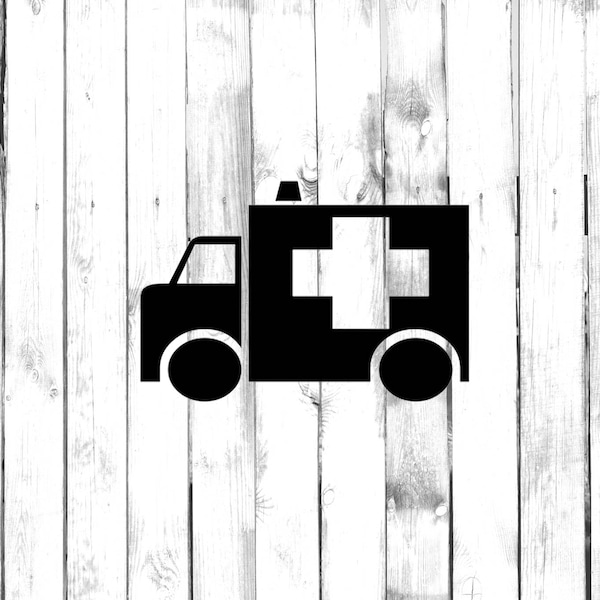 Ambulance, Emergency Vehicle - Di Cut Decal - Home/Laptop/Computer/Phone/Car Bumper Sticker Decal