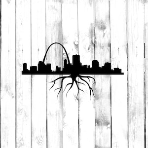 St Louis Home Grown City Skyline - Sticker voiture/camion/maison/ordinateur