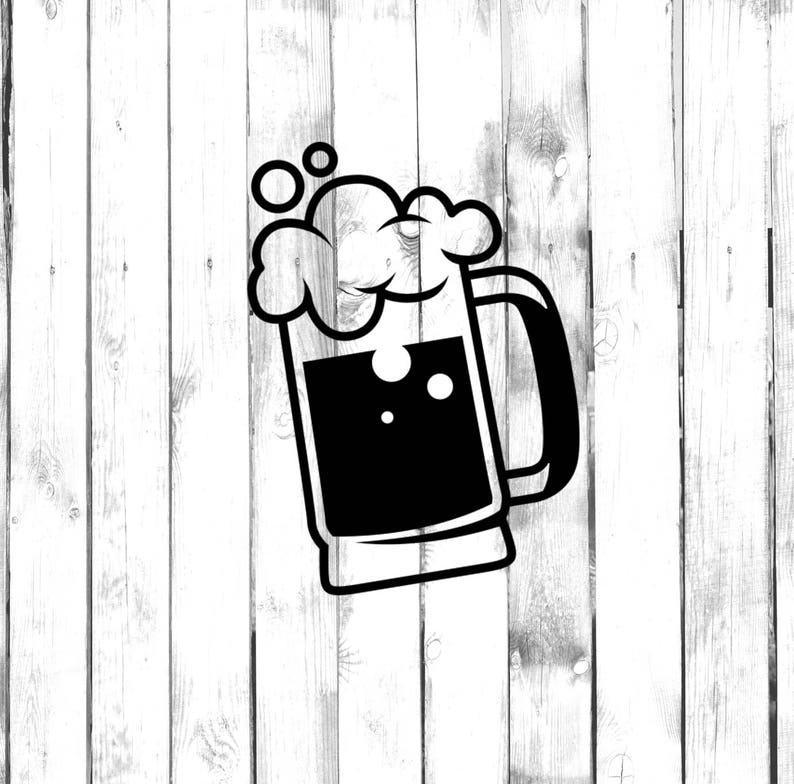 Bubbly Beer Mug Di Cut Decal Etsy