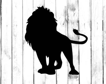 Lion Silhouette - Di Cut Decal - Car/Truck/Home/Laptop/Computer/Yeti/Tumbler/Macbook/Phone Decal
