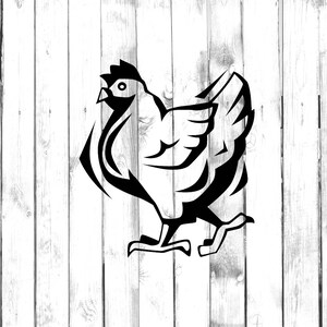 Farm Chicken Decal - Di Cut Decal - Home/Laptop/Computer/Truck/Car Bumper Sticker Decal