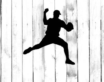 Baseball Pitcher on the Mound - Car/Truck/Home/Laptop/Sports Room/Computer/Phone Decal