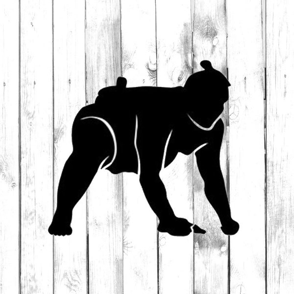 Sumo Wrestler Decal - Yeti/Tumbler/Water Bottle/Car/Laptop/Truck/Phone/Computer/Home Decal