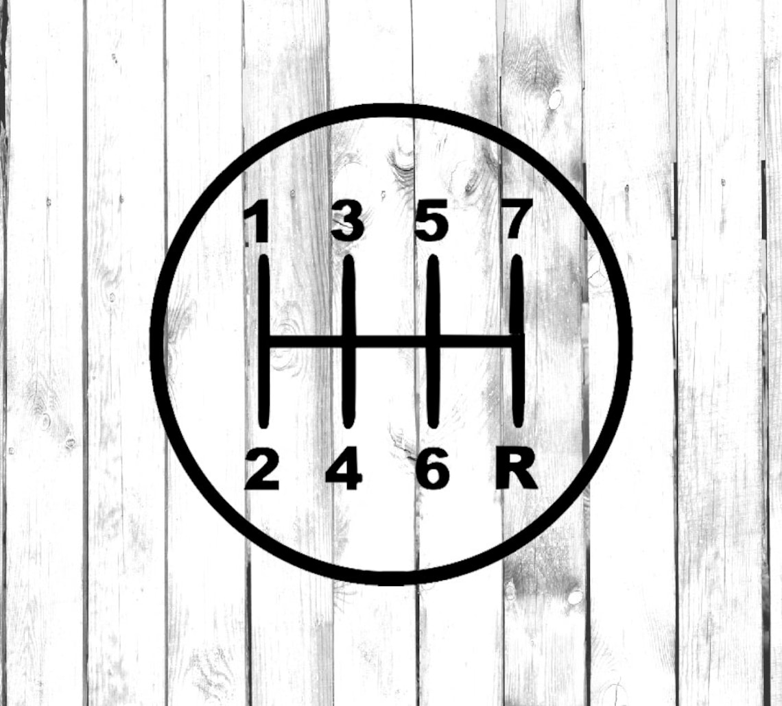 7 Speed Gear Stick Shift Manual Car Gear Shift Diagram - Etsy