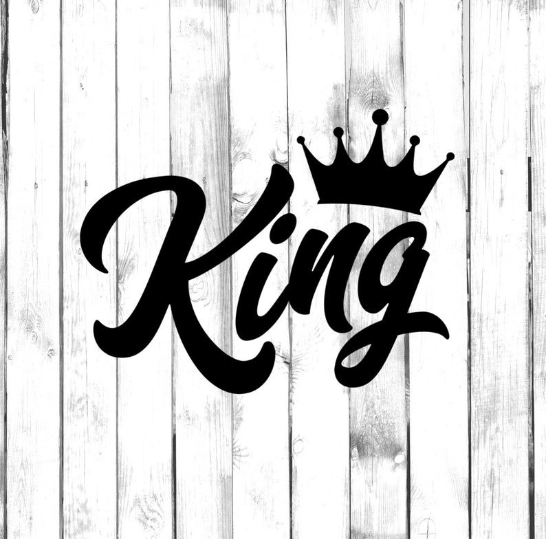King with Crown Di Cut Decal Yeti/Tumbler/Water | Etsy