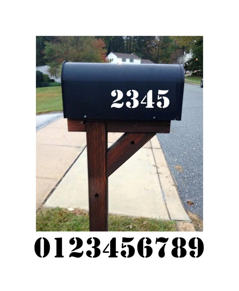 Stencil Style Mailbox Address Numbers cost for up to 4 Etsy